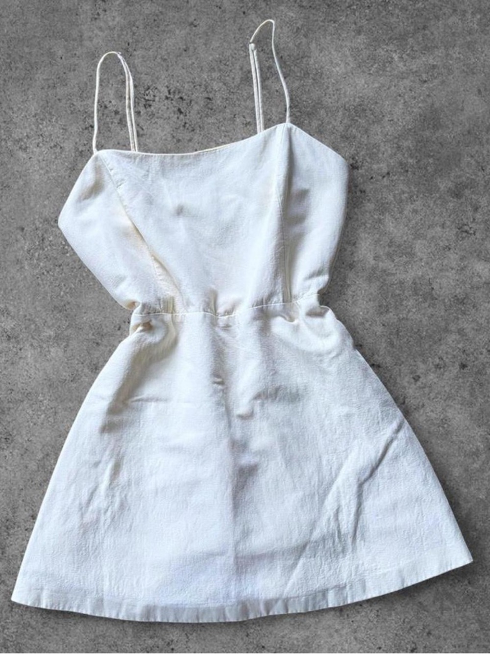‼️SOLD‼️Zara Pale Yellow Linen Mini Dress